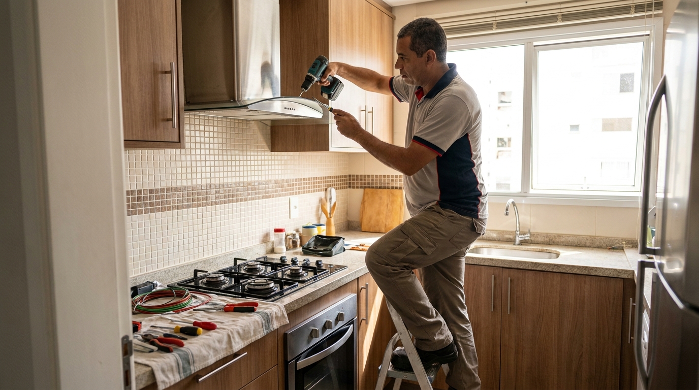 Instalação de Exaustor no Centro, Guarapari‑ES