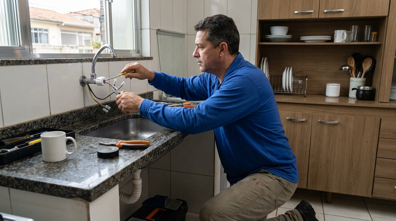 Reparo em Torneira Elétrica no Coroado, Guarapari‑ES