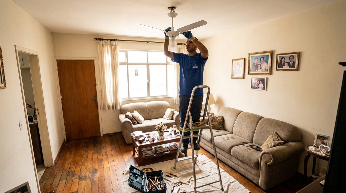 Substituição de Ventilador no Coroado, Guarapari‑ES